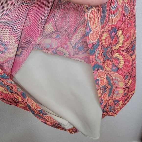 Allison Brittney retro ruffle bell sleeve dress size Medium - Picture 6 of 8